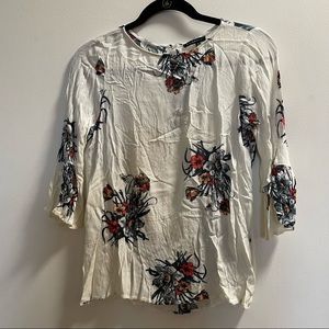White shirt with flowers